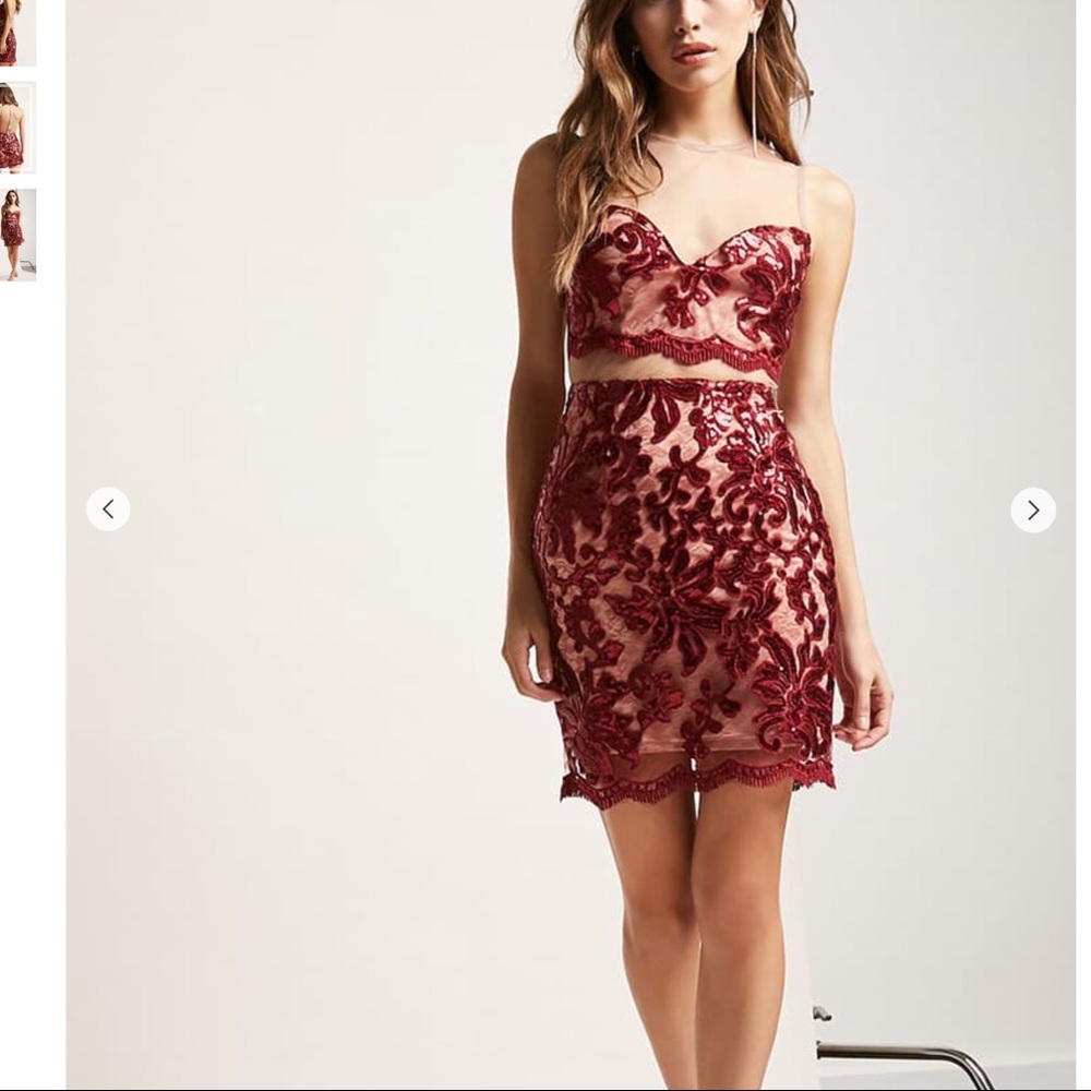 NWT F21 sheer sequin bodycon